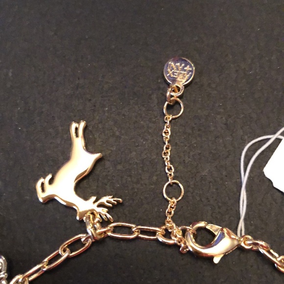 Alex + Ani Shiny Gold Tone Holiday Cheer Multi Charm Bracelet 7 Charms NWT - Picture 4 of 12